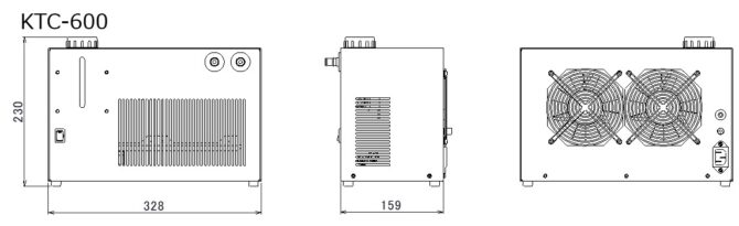 小型クーラー KTC-600 寸法図
